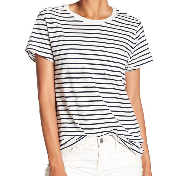 Madewell Tops - Madewell Short Sleeve Stripe Pocket Tee Shirt